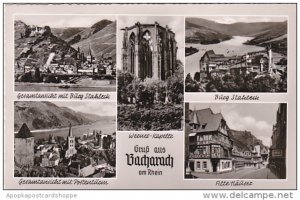 Gruss Aus Bacharach am Rhein Multi View Germany Real Photo