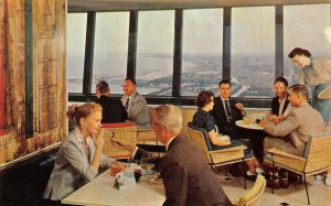 STOUFFER'S Chicago, IL Prudential Building Interior Woman Smoking 1950s Postcard