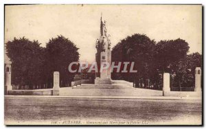 Old Postcard Auxerre Monument Auux Dead For Fatherland Army