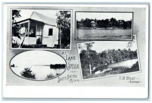 1912 Lake Sylvia Exterior River South Haven Minnesota Multiview Vintage Postcard