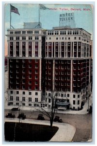 1916 Hotel Tuller Exterior Scene Roadside Detroit Michigan MI Posted Postcard