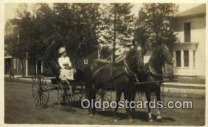 Horse Drawn Real Photo writing on back writing on back