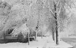 G4/ Salem Ohio RPPC Postcard c1910 Lincoln Avenue Homes Snow Storm 1