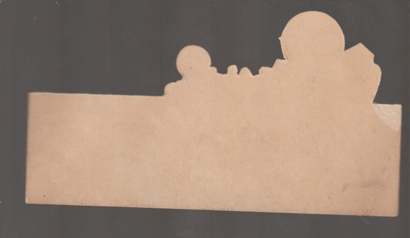 Vintage HALLOWEEN c1910s PLACE HOLDER Marker WITCH CHASING BOY JOL EX CARPENTIER