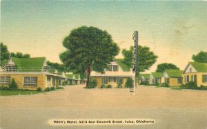 Route 66 Whitt's Motel Roadside Tulsa Oklahoma MWM Postcard 20-13481