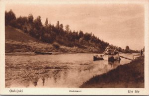 Finland Oulujoki Koskisaari Ule älv Vintage Postcard 09.32