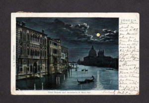 Italy Venice Venezia Moonlight view Night Italie Carte Postale Postcard Europe