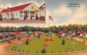 Ocean City Maryland Villa-Nova Linen Vintage Postcard AA39821