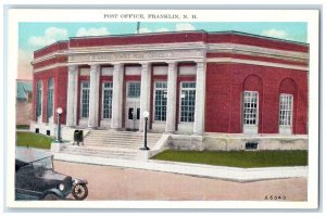 c1920 Post Office Exterior Building Franklin New Hampshire NH Vintage Postcard