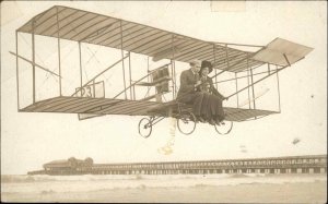 Trick Photography Biplane Airplane Added to Long Beach CA Pier Burro Studio RP