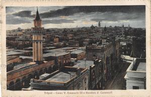 BR73616 tripoli corso v emanuele III e moschea d caramanli libia lybia