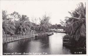 Florida Bonita Springs View Along Imperial River 1954 Real Photo