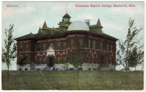 OK   BLACKWELL   OK BAPTIST COLLEGE  1911 postcard