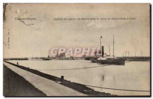 Caen - Steam of Entree duu haven in Ouistreham Canal - Old Postcard
