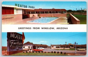 Winslow AZ-Arizona, Town House Motel Greetings, Heated Pool, Vintage Postcard