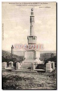 Old Postcard high monument by the town of Norroy Army