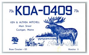 QSL Radio Card From Costigan Maine KOA-0409