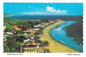 Malibu Beach Movie Colony Vintage California Postcard 4X6