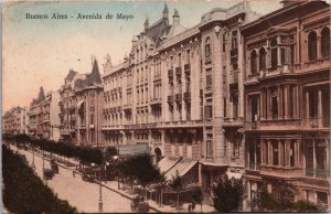 Argentina Buenos Aires Avenida de Mayo Postcard C114