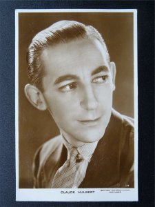 Actor Portrait CLAUDE HULBERT c1930s RP Postcard by B.I.P.