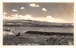 H56/ Soap Lake Washington RPPC Postcard c1940s Soap Lake From Thorson's Ellis