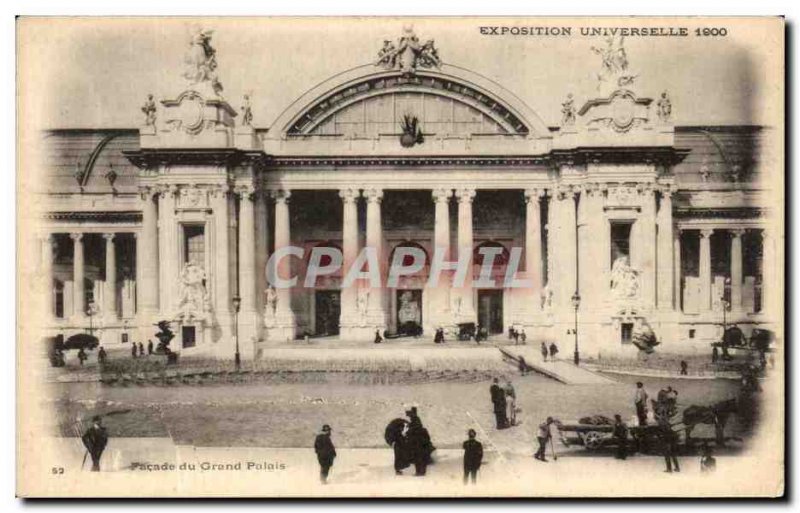 Old Postcard Paris Facade of the Grand Palais in 1900 World Expo