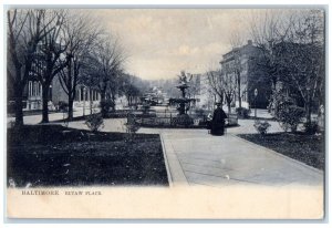 c1905 Baltimore Eutaw Place Maryland Raphael Tuck Sons Vintage Antique Postcard