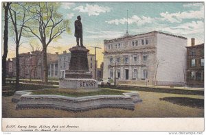 NEWARK, New Jersey; Kearny Statue, Military Park and American Insurance Co., ...