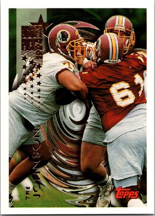 1996 Topps Football Card Tre Johnson Washington Redskins sk 21422