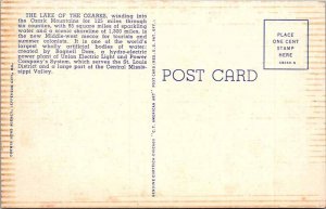 Postcard DAM SCENE Ozarks Missouri MO AM2708