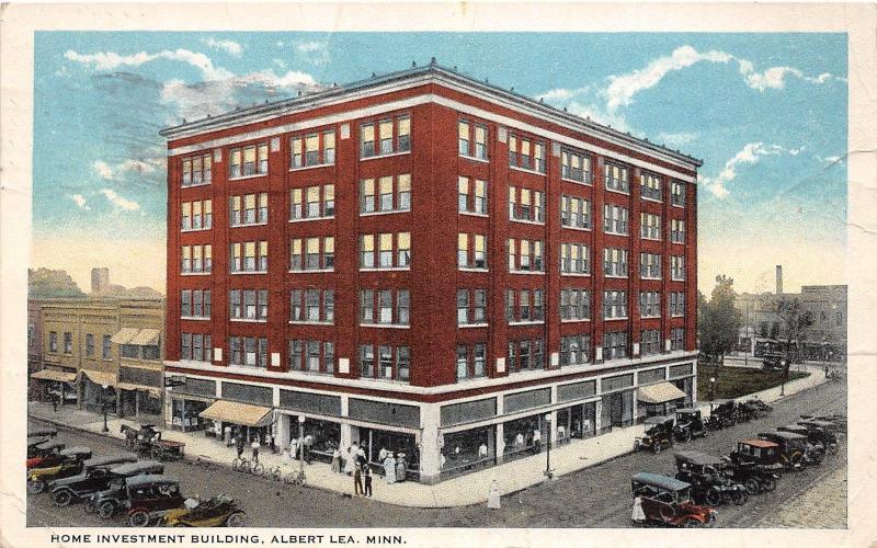 C84/ Albert Lea Minnesota Mn Postcard 1924 Home Investment Building