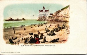 VINTAGE POSTCARD CLIFF HOUSE & SEAL ROCKS OCEANSIDE SAN FRANCISCO 1904 UB