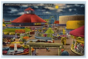 1952 Kiddie Land Night Casino Arcade Wildwood By The Sea New Jersey NJ Postcard