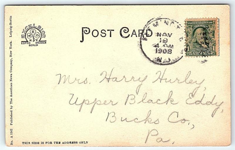 Postcard NJ Flemington 1908 Court House D3