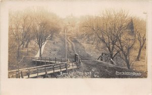 H18/ Peru Nebraska RPPC Postcard c1910 Goose Hill Bridge Road