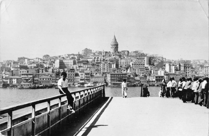 B108056 turkey Istanbul The Galata Tower, Golden Horn Tour real photo uk