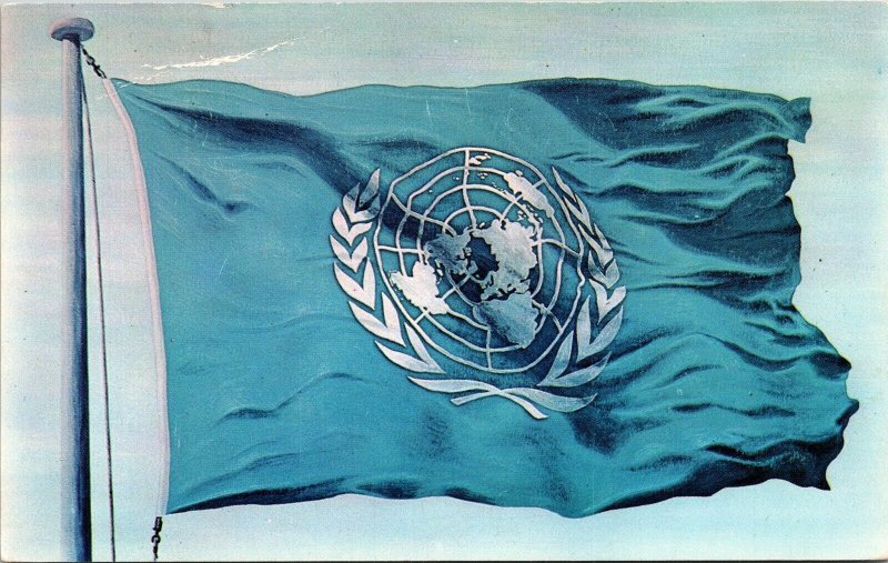 Flag United Nations Postcard PM New York Cancel WOB Note 3c Stamp 