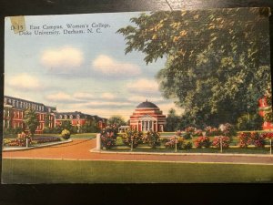 Vintage Postcard 1936 E. Campus, Women's College, Duke University, Durham NC