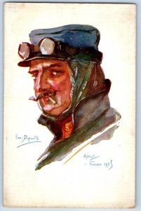 1915 French Military Soldier Arras Feurier Emile Dupuis Signed WWI Postcard