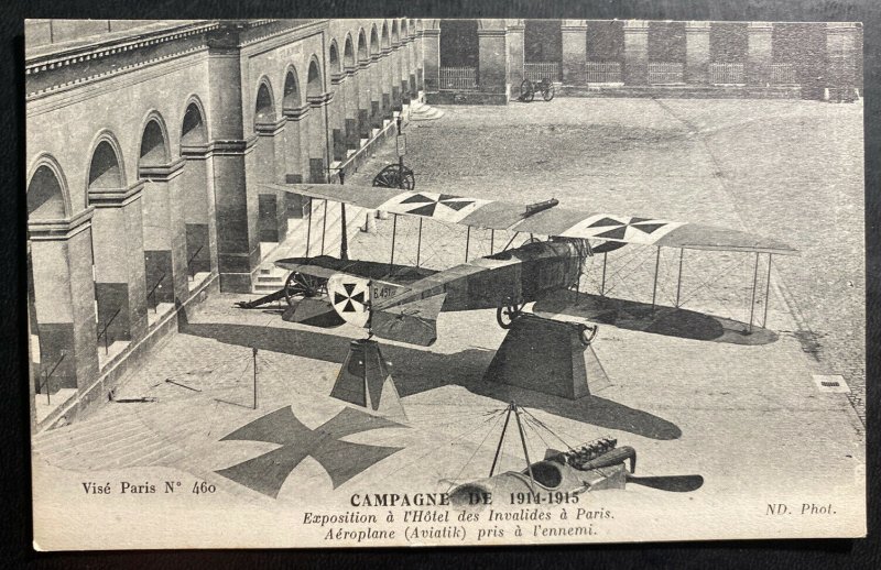 Mint France Real Picture Postcard WWI Exhibition Enemy Airplane 