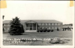 Fort Wayne Indiana IN Irene Byron Hospital Real Photo Vintage Postcard