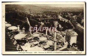Old Postcard Royat and Clermont Bains Panorama view of paradise
