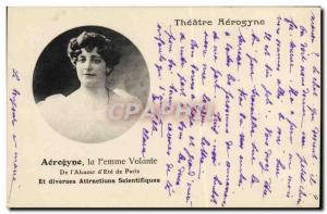 Old Postcard Theater Aerogyne Flying woman From & # 39Alcazar d & # 39ete of ...