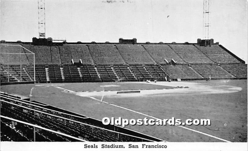  San Francisco, California, CA, USA Stadium Postcard Seals Stadium