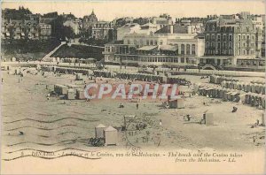 Old Postcard Dinard Beach and the Casino viewed from the Malouine