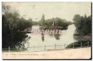 Old Postcard Paris Le Lac Du Bois De Boalogne
