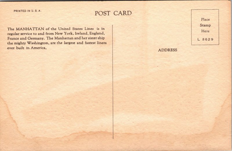 S.S. Manhattan ocean liner - United States Lines