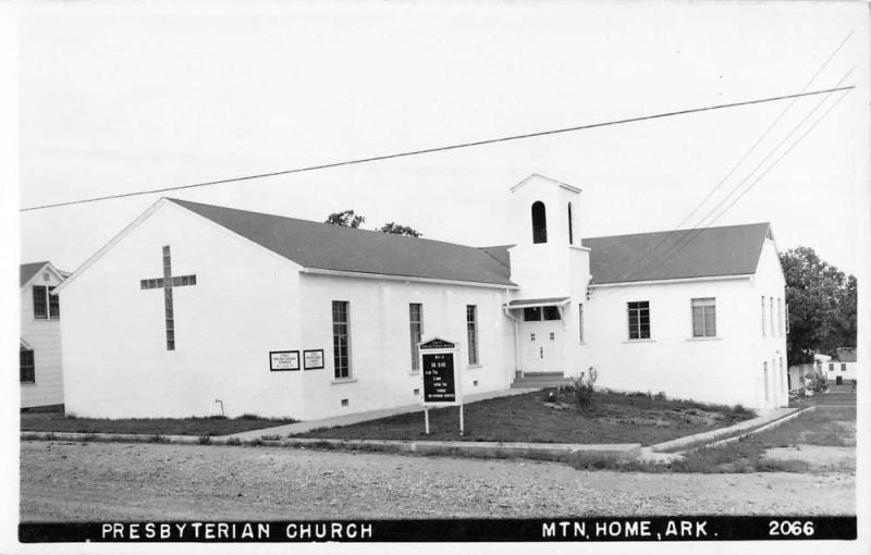 Mountain Home Arkansas Presbyterian Church Real Photo Antique Postcard K104104