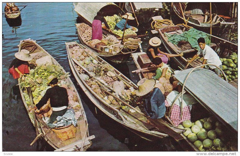 Floating Market , BANGKOK , Thailand , PU-1966