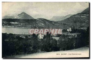 Old Postcard Duingt Panoramic